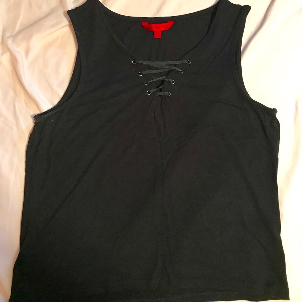 Hot Kiss Lace Up Tank Top Shirt